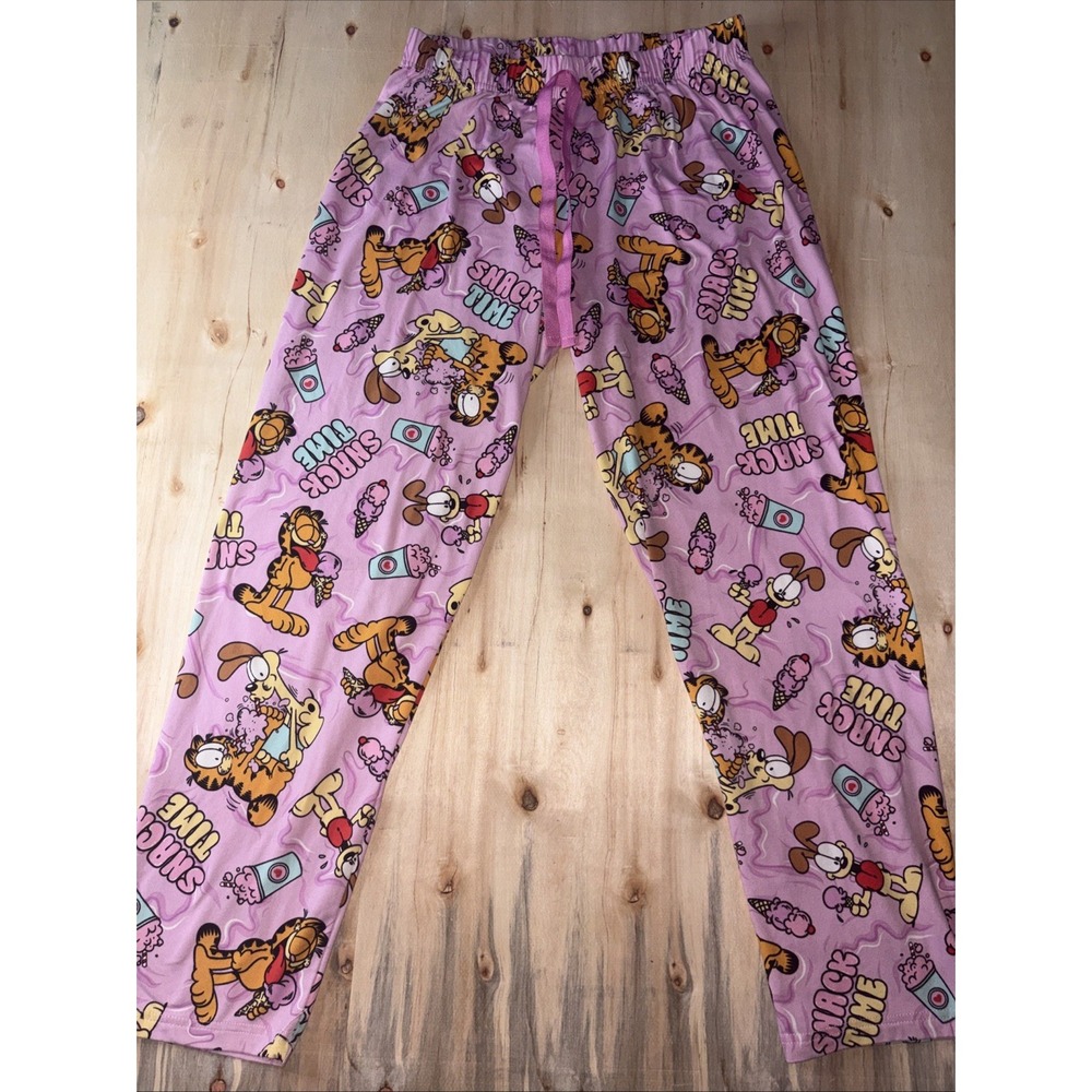 Garfield All Over Print Lounge Sleep Pants Pajama Bottoms Pockets Adult M Medium